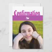 確認の発表 招待状 (正面)