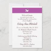 確認の発表 招待状 (裏面)