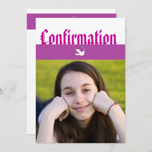 確認の発表 招待状 (正面/裏面)