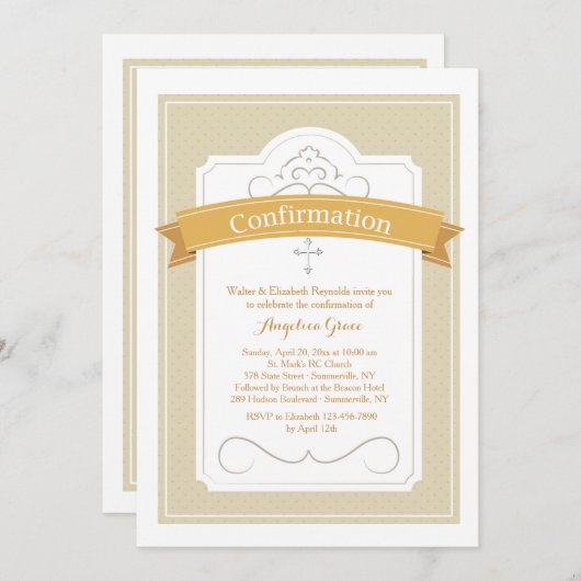 確認の祝福 招待状 (正面/裏面)