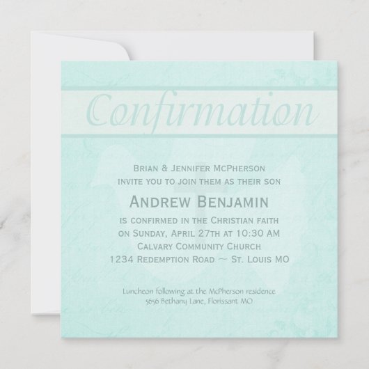 確認の神霊は十字の水と潜りました 招待状 (正面)