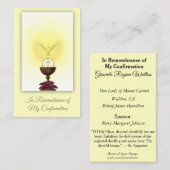 確認の秘跡の記憶カード 名刺 (正面/裏面)