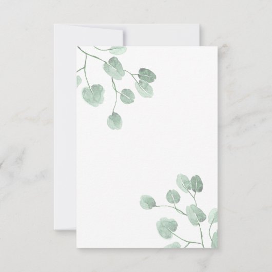 確認の緑の装飾 招待状 (裏面)