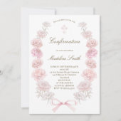 確認の繊細な牡丹フレーム 招待状 (正面)