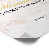 確認の葉の大理石クロス緑へようこそ ポスター (角)