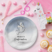 確認の青い大理石 ペーパープレート (パーティー)