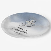 確認の青い大理石 ペーパープレート (アングル)