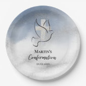 確認の青い大理石 ペーパープレート (正面)