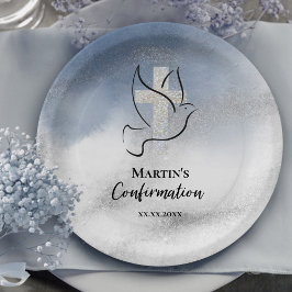 確認の青い大理石 ペーパープレート