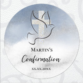 確認の青い大理石 ラウンドシール