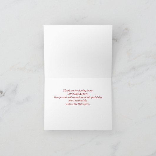 確認は淡いブルーの光線、白いCirc感謝していしています サンキューカード (内部)