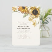 確認ひまわり素朴花 招待状 (スタンド正面)