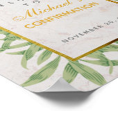 確認ウェルカムグリーンフェイク金ゴールド植物学 ポスター (角)