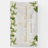 確認ウェルカムフローラカラリリーマーブル 横断幕 (縦)