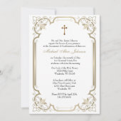 確認エレガントのサクラメント白ユリ 招待状 (正面)