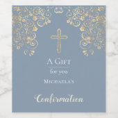 確認エレガントダスティブルークロス ワインラベル (シングルラベル)