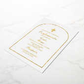 確認エレガント金ゴールド箔 箔招待状 (回転した状態)