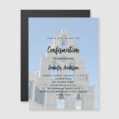 確認カスタム写真教会の贅沢 マグネット招待状 (正面/裏面)