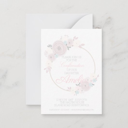 確認カスタム招待状 ノートカード (正面)