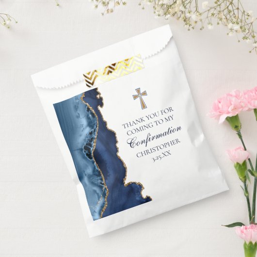 確認クロスエレガントネイビーブルー金ゴールドゲート フェイバーバッグ (封をした状態)