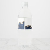 確認クロスエレガントネイビーブルー金ゴールドゲート ペットボトルラベル (裏面)