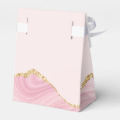 確認クロスエレガントピンク金ゴールド瑪瑙パーティー フェイバーボックス (裏面サイド)