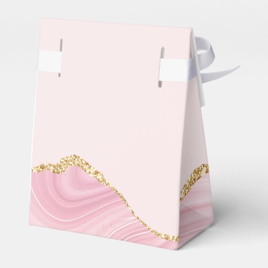 確認クロスエレガントピンク金ゴールド瑪瑙パーティー フェイバーボックス (裏面サイド)