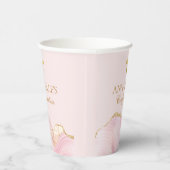 確認クロスエレガントピンク金ゴールド瑪瑙パーティー 紙コップ (右)