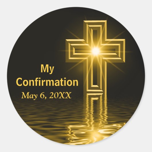 確認クロス芸術的スピリチュアルシール ラウンドシール (正面)