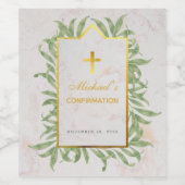 確認グリーナリーフーゴールドマーブルボタニカル ワインラベル (シングルラベル)