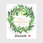 確認グリーンリースフェイクゴールドフォイルクロス シール (シート)