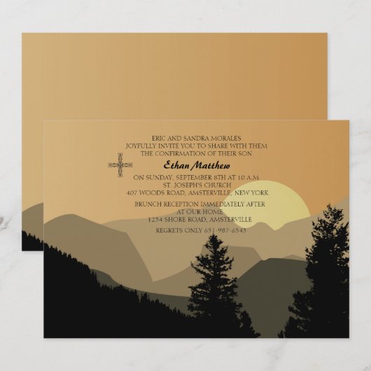 確認サンライズ招待状 招待状 (正面/裏面)