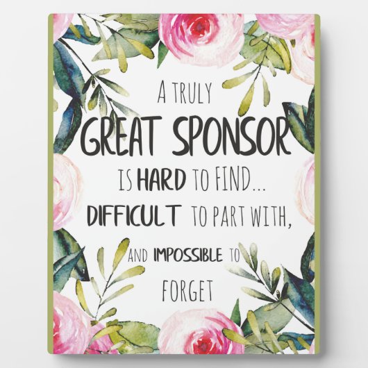 確認スポンサーギフト真のサ素晴らしンサ フォトプラーク (正面)