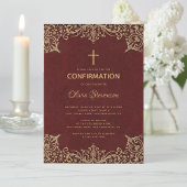 確認バエレガントルガンディ金ゴールドクロスヴィンテージ 招待状