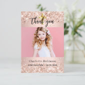 確認バラ金ゴールド写真スパークルスガール サンキューカード (スタンド正面)
