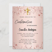 確認バラ金ゴールド星女の子スクリプト 招待状 (正面)