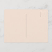 確認パンパスグラスバラ金ゴールド赤面ピンク インビテーションポストカード (裏面)