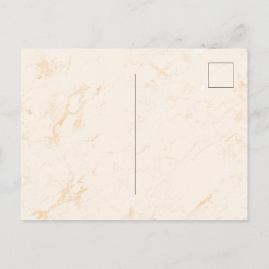 確認パンパスグラスバラ金ゴールド赤面 インビテーションポストカード (裏面)