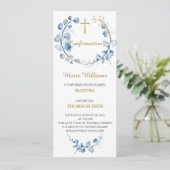 確認パーソナライズされたボーイ祈りの言葉カード メニュー (スタンド正面)