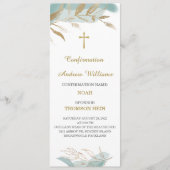 確認パーソナライズされたボーイ祈りの言葉カード メニュー (正面)