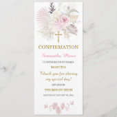 確認パーソナライズされた女の子祈りの言葉カード メニュー (正面)