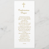 確認パーソナライズされた女の子祈りの言葉カード メニュー (裏面)