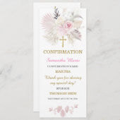 確認パーソナライズされた女の子祈りの言葉カード メニュー (正面/裏面)