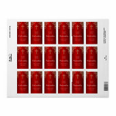 確認パーソナライズされた赤金ゴールドハンドサニタイザー ラベル (フルシート)