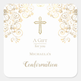 確認パーソナライズされた金ゴールドハンドサニタイザラボ スクエアシール