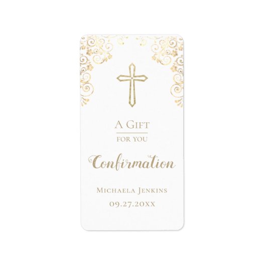 確認パーソナライズされた金ゴールドハンドサニタイザ ラベル (正面)