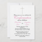 確認ピンクの双子 招待状 (正面)