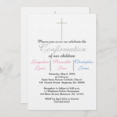 確認ピンクブルートリプレット招待状 招待状 (正面/裏面)