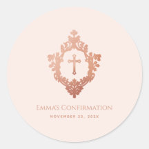 確認ピンクローズ金ゴールドヴィンテージ十字紋