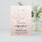 確認フェイクバラ金ゴールドグリッターテクスチャ 招待状 (スタンド正面)